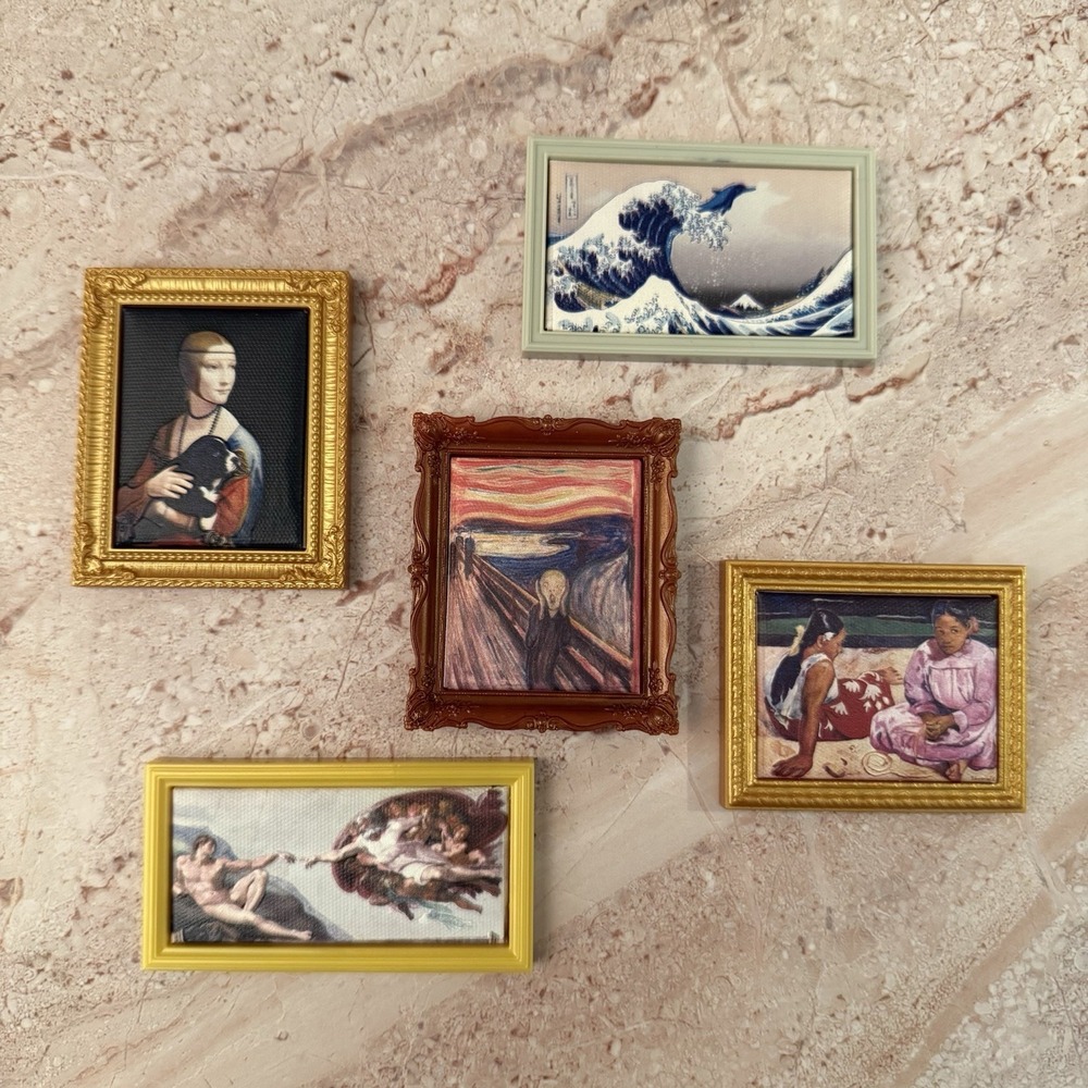 ZURU Mini Brand Create Mini Masterpieces Art Lot/5 Hokusai Da Vinci Michelangelo